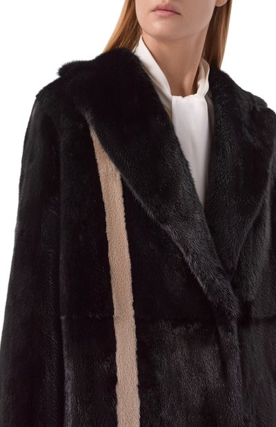 Шуба из норки KITON черного цвета по цене 3955000 руб., арт. D62683K0538F, фото 5 Шуба из норки KITON, арт. D62683K0538F, фото 5