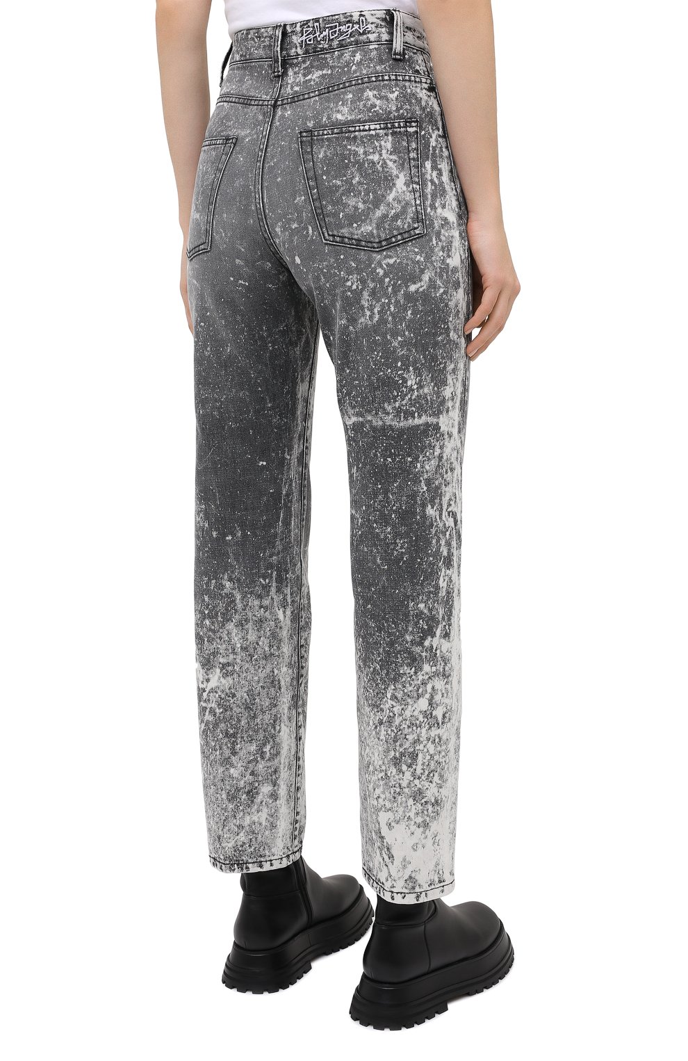 Джинсы PALM ANGELS темно-серого цвета по цене 57350 руб., арт. PWYA011F20DEN0030701, фото 4 Джинсы PALM ANGELS, арт. PWYA011F20DEN0030701, фото 4