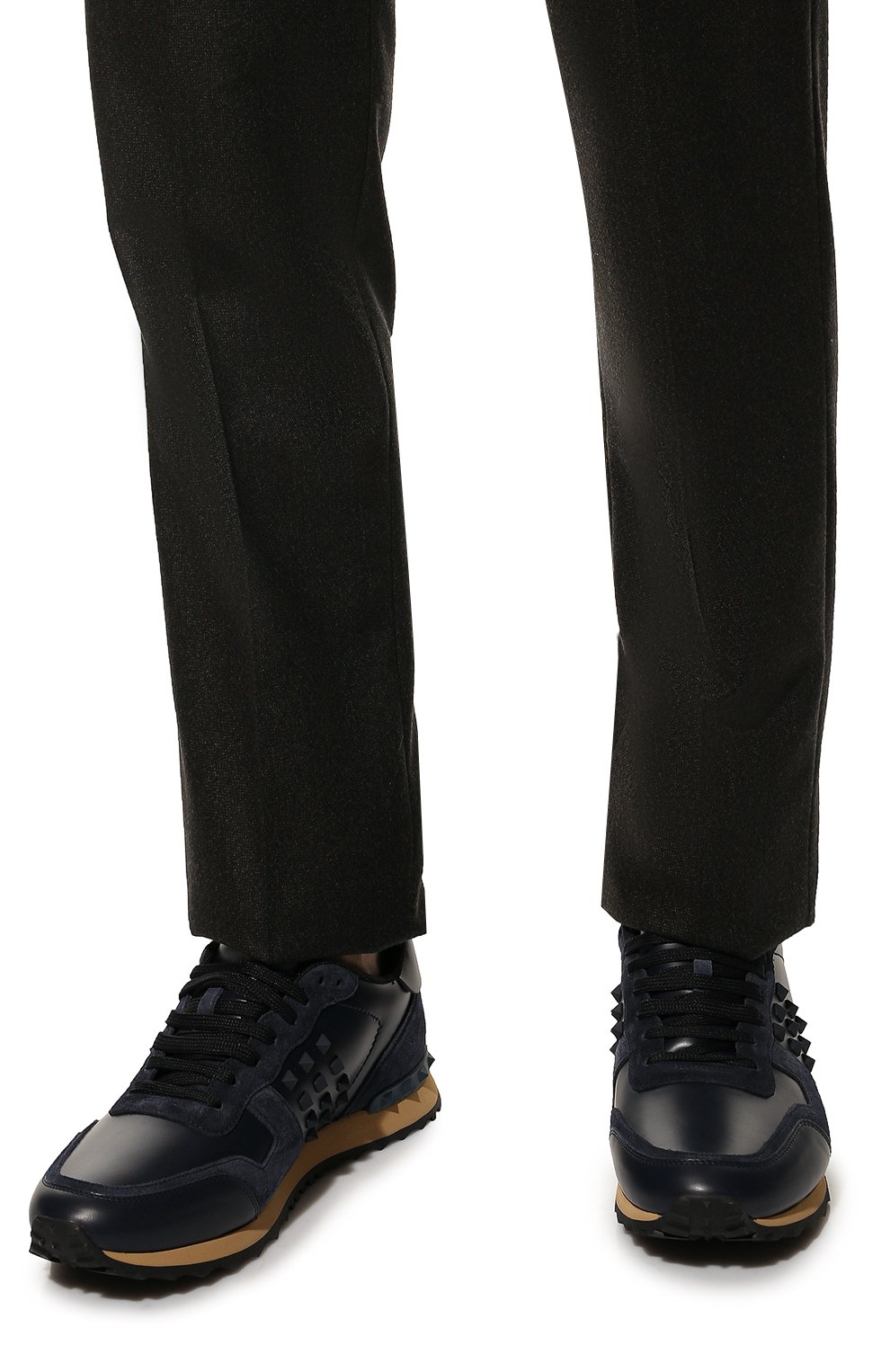 Кожаные кроссовки rockstud VALENTINO, арт. VY2S0748/VRJ, фото 3