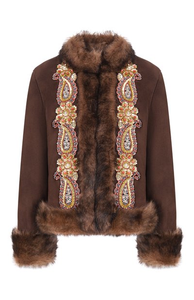 Женская дубленка с отделкой пайетками VALENTINO, арт. 8B3NA06D/9VF