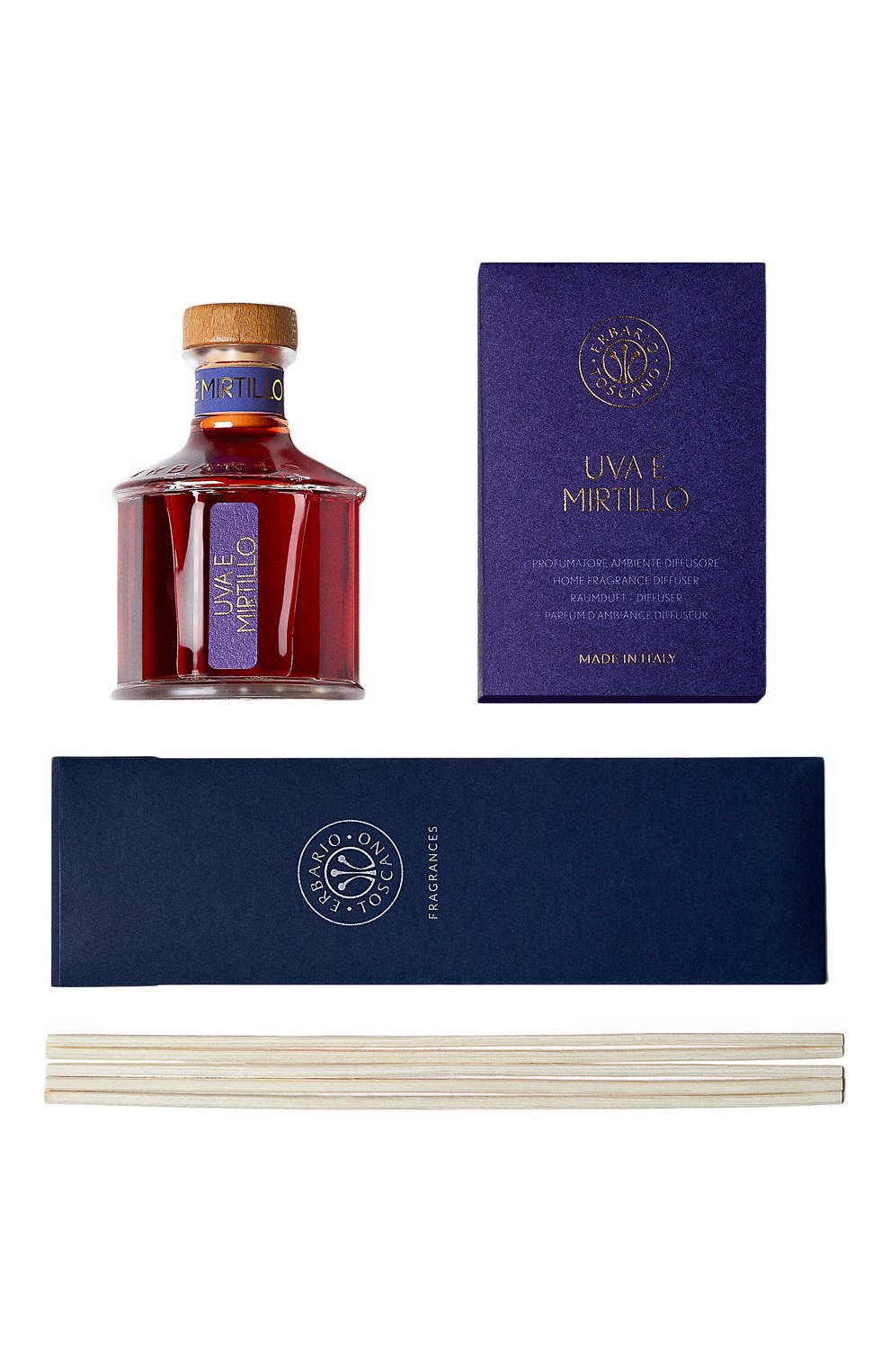 Диффузор uva e mirtillo (250ml) ERBARIO TOSCANO бесцветного цвета по цене 10400 руб., арт. DA25UM, фото 2 Диффузор uva e mirtillo (250ml) ERBARIO TOSCANO, арт. DA25UM, фото 2