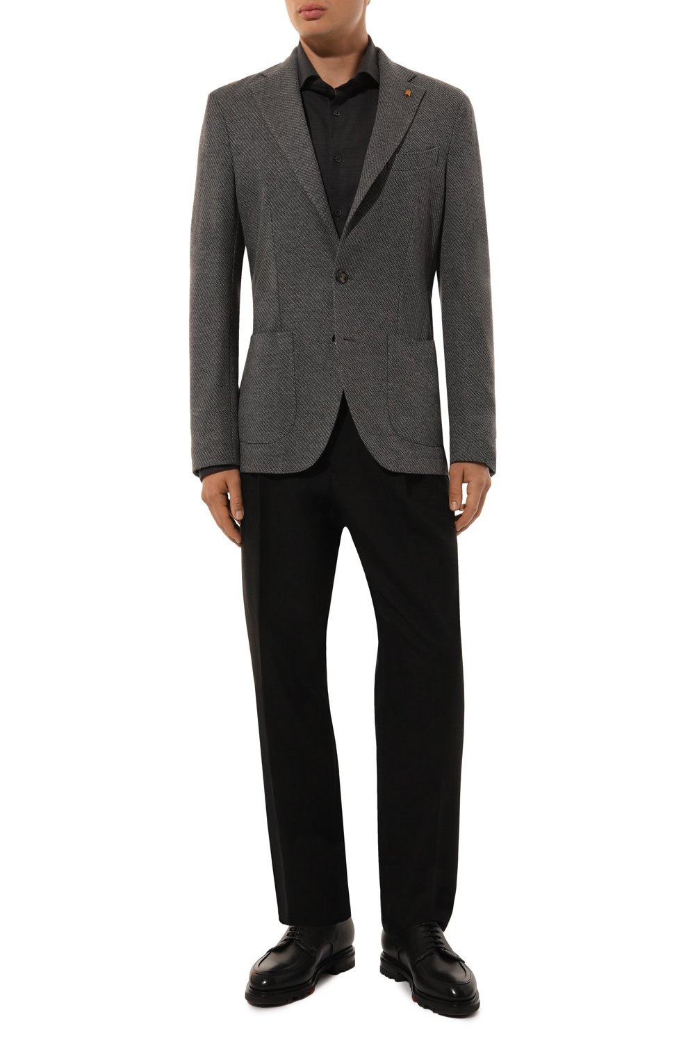 Пиджак из шерсти и хлопка SARTORIA LATORRE темно-серого цвета по цене 61550 руб., арт. JD74/JG041, фото 2 Пиджак из шерсти и хлопка SARTORIA LATORRE, арт. JD74/JG041, фото 2