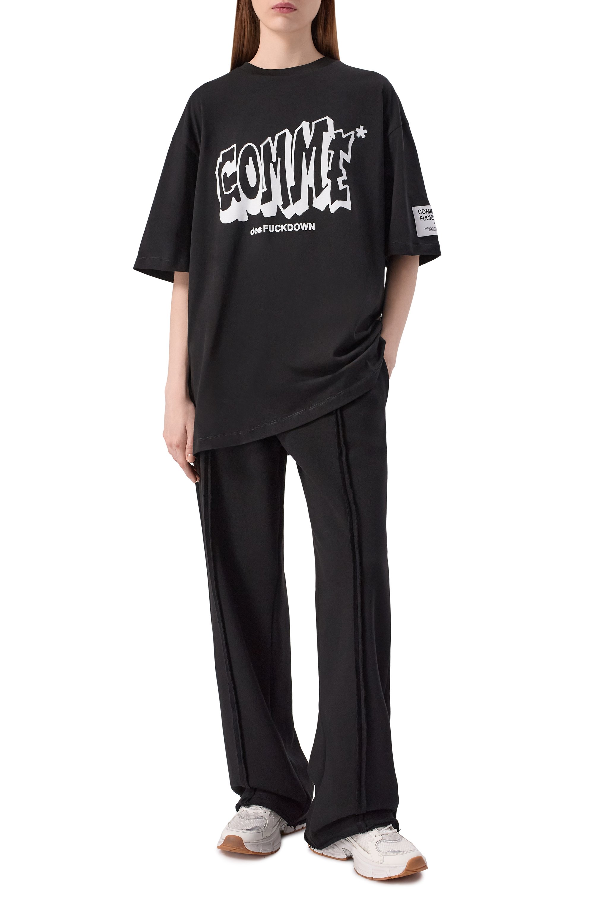 Хлопковые брюки COMME DES FUCKDOWN, арт. CFABW01364, фото 2