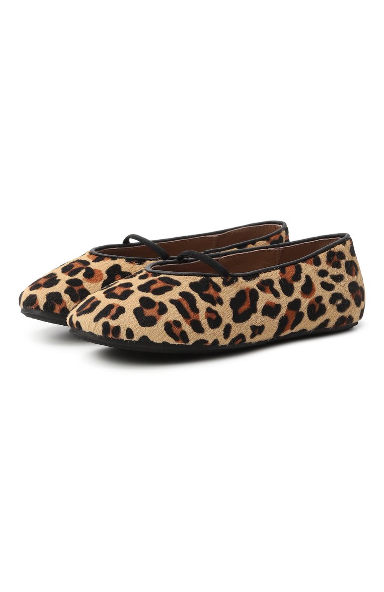Детские кожаные балетки daphne AGE OF INNOCENCE леопардового цвета, арт. 000483/DAPHNE ANIMAL PRINT/36 | Фото 1 (Материал внешний: Натуральная кожа; Нос: Не проставлено; Материал внутренний: Натуральная кожа)