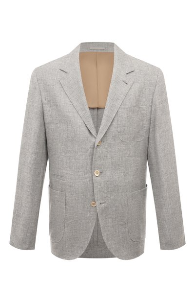 Мужской пиджак изо льна и шерсти BRUNELLO CUCINELLI, арт. MW4827BND
