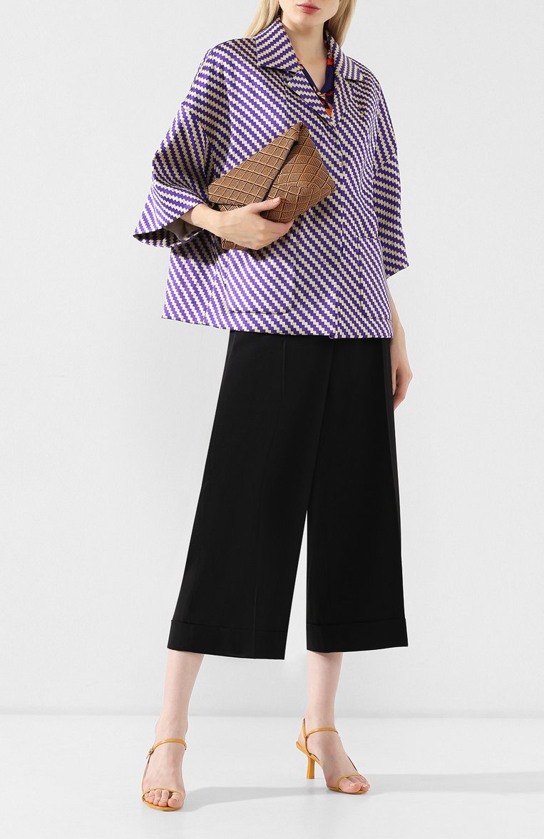 Женский текстильный клатч DRIES VAN NOTEN бежевого цвета, арт. 191-31501-138 | Фото 2 (Размер: medium; Статус проверки: Проверена категория; Материал: Текстиль; Женское Кросс-КТ: Клатч-клатчи)