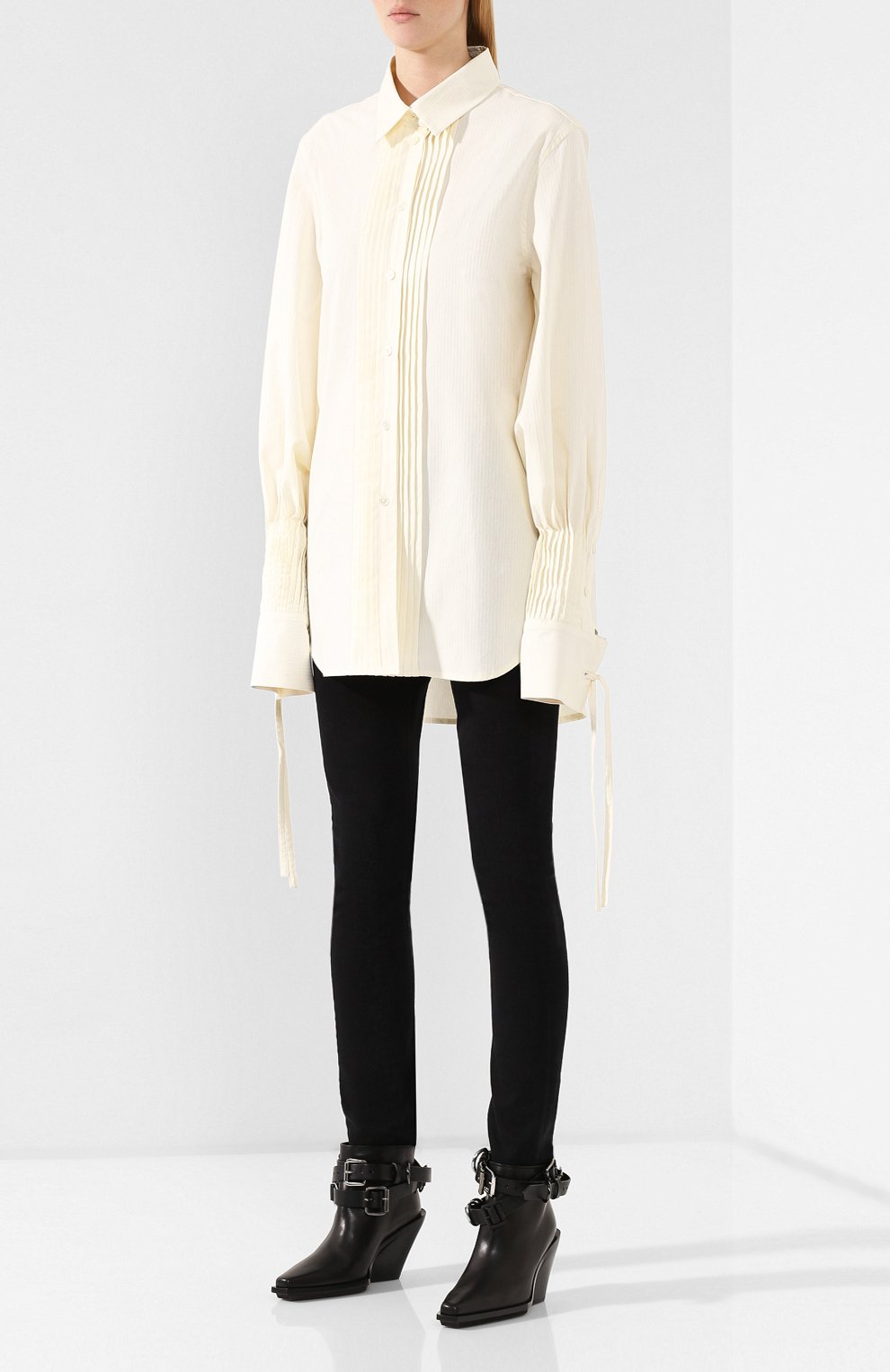 Хлопковая блузка ANN DEMEULEMEESTER, арт. 1902-2002-P-127-005, фото 3