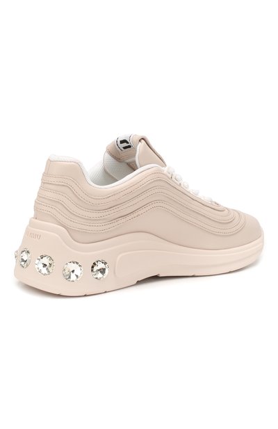 Кожаные кроссовки MIU MIU, арт. 5E841C/3L4A, фото 4
