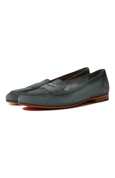 Женские замшевые лоферы SANTONI, арт. WUNY71031SA4SAEAZ69