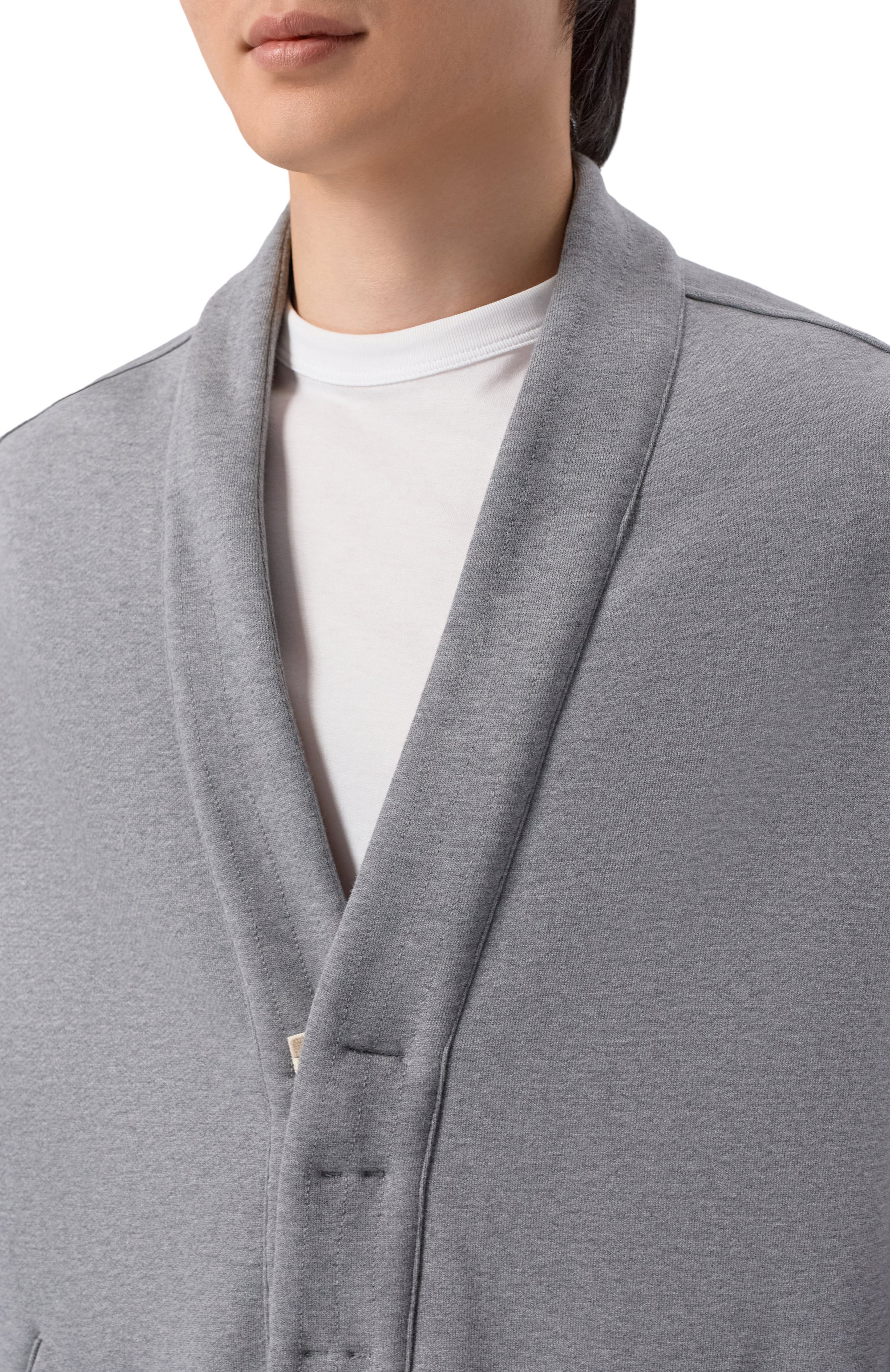 Хлопковый кардиган MORDECAI серого цвета по цене 62950 руб., арт. 26E96MUJ10E, фото 5 Хлопковый кардиган MORDECAI, арт. 26E96MUJ10E, фото 5