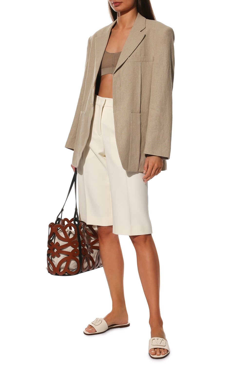 Кожаные шлепанцы vlogo signature VALENTINO, арт. XW2S0BD5/MZF, фото 2