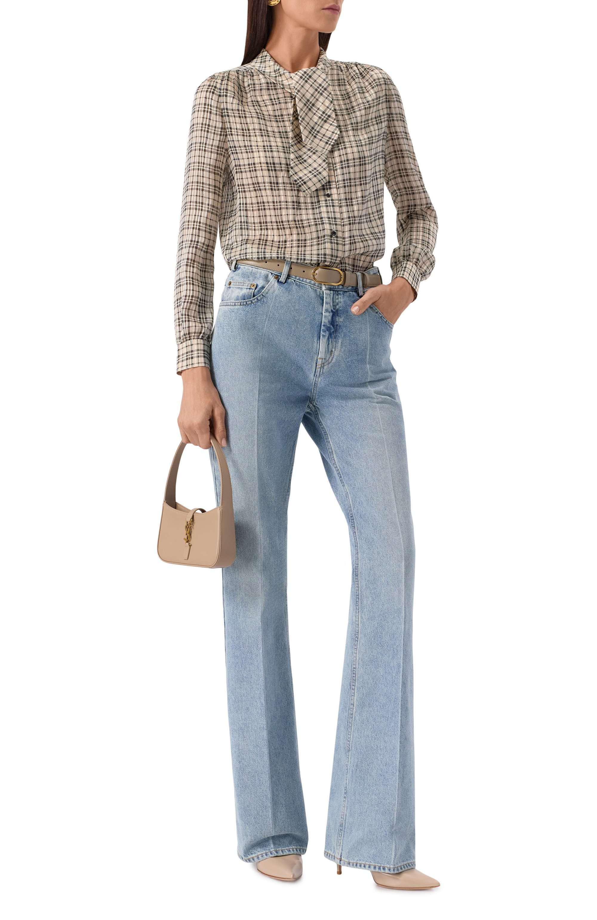 Сумка le 5 à 7 mini SAINT LAURENT бежевого цвета по цене 231000 руб., арт. 710318/2R20W/2721, фото 7 Сумка le 5 à 7 mini SAINT LAURENT, арт. 710318/2R20W/2721, фото 7