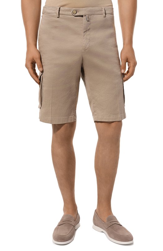 Шорты изо льна и хлопка Kiton UFPPBK0604D Бежевый  UFPPBK0604D Фото 3