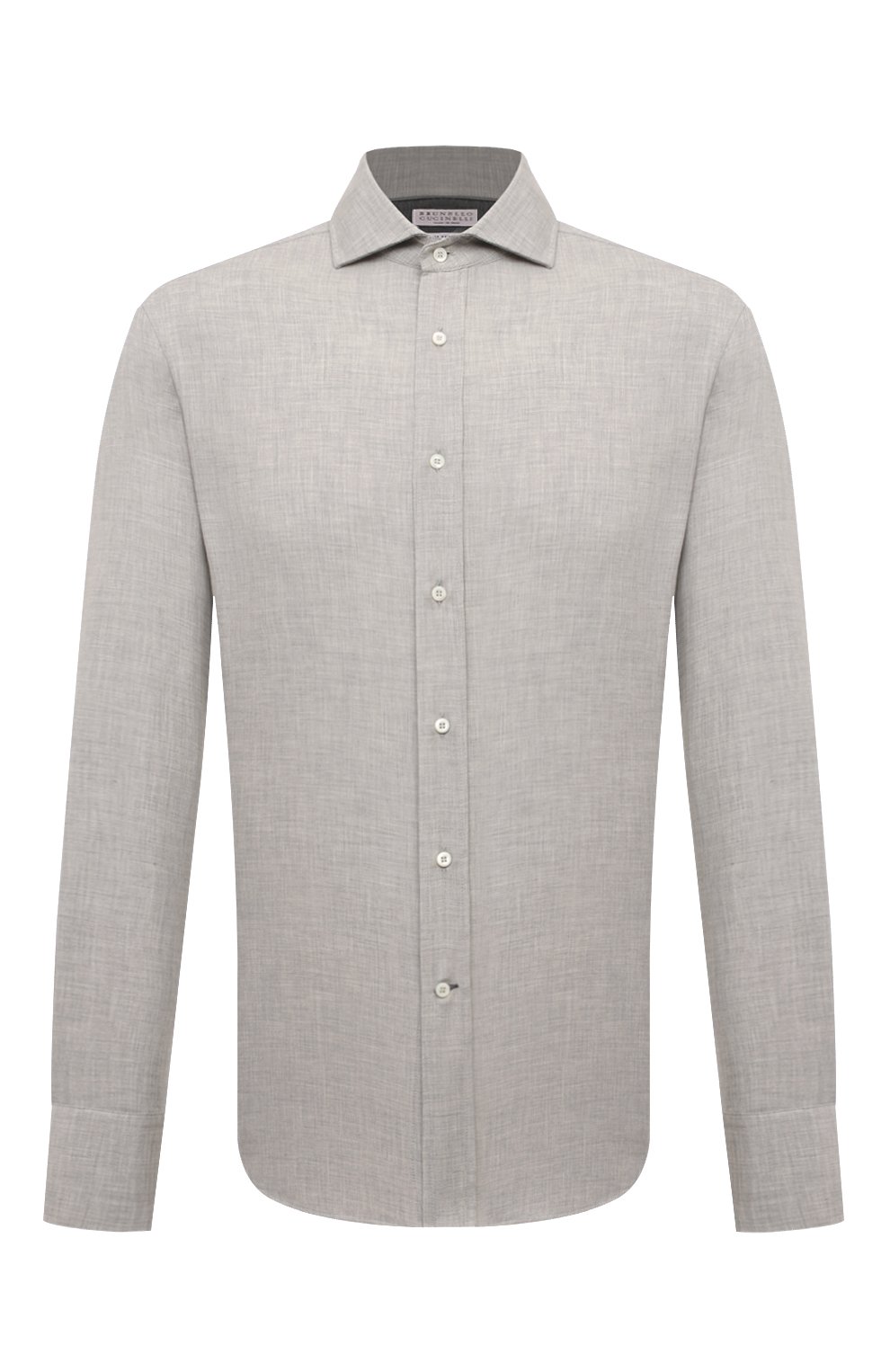Рубашка из хлопка и кашемира BRUNELLO CUCINELLI, арт. MY6121718, фото 1