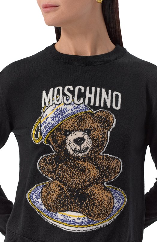 Шерстяной пуловер Moschino A0936/5500 Чёрный  A0936/5500 Фото 5