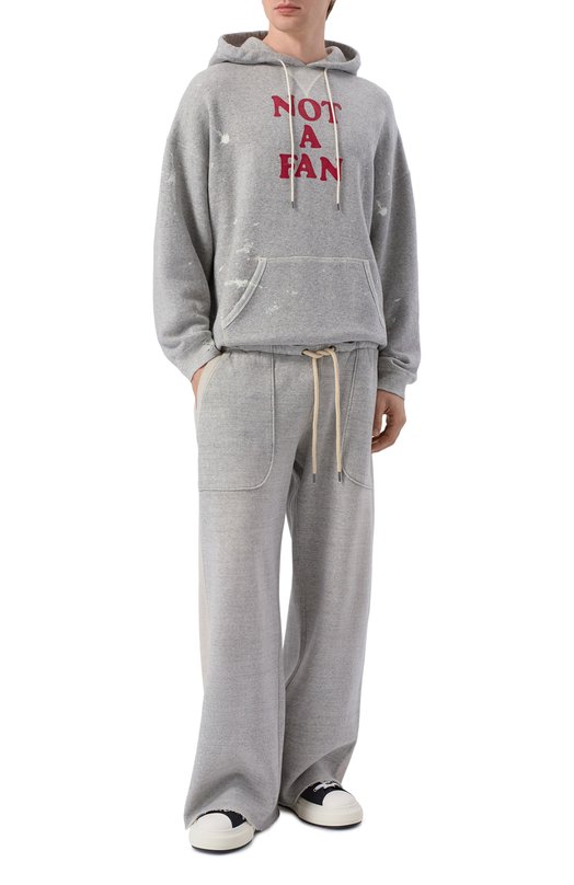 Хлопковые брюки R13 R13WK334-001BH Серый  R13WK334-001BH Фото 2