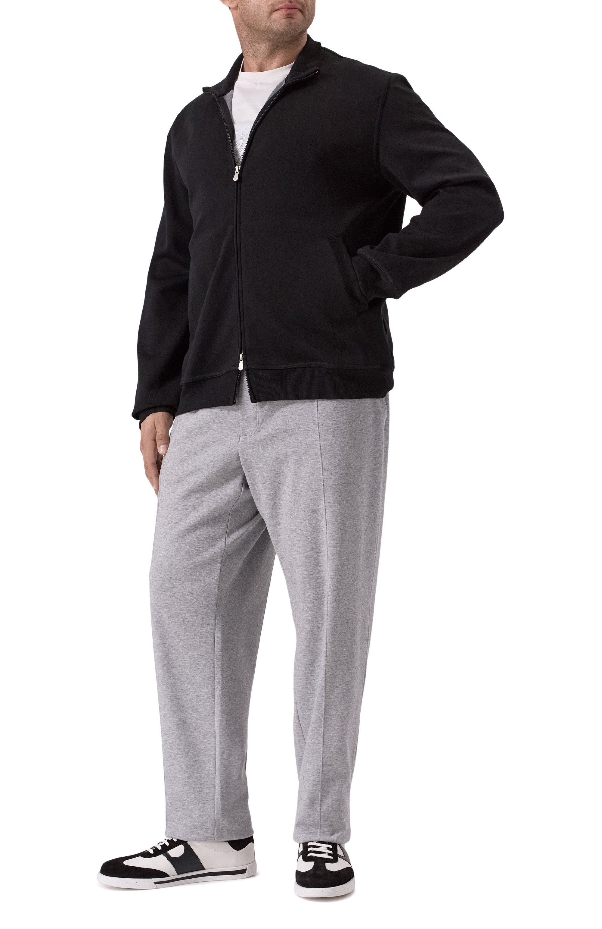 Толстовка из хлопка и кашемира BRUNELLO CUCINELLI, арт. MM8319089G, фото 2