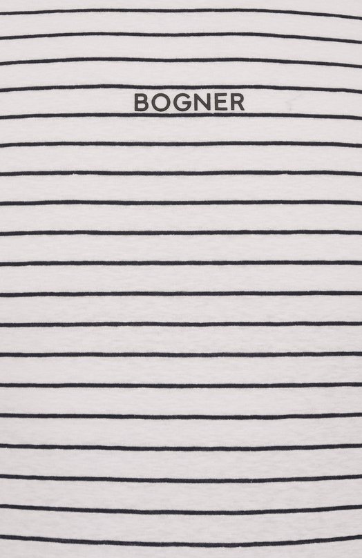 Футболка из хлопка и льна Bogner 58189486 Разноцветный  58189486 Фото 6