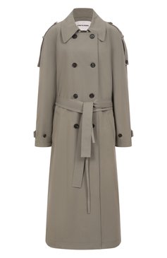 Женский хлопковый тренч LOW CLASSIC хаки цвета, арт. LW251TC01KH | Фото 1 (Рукава: Длинные; Длина (верхняя одежда): Длинные; Материал внешний: Хлопок; Стили: Кэжуэл; Кросс-КТ: Куртка)