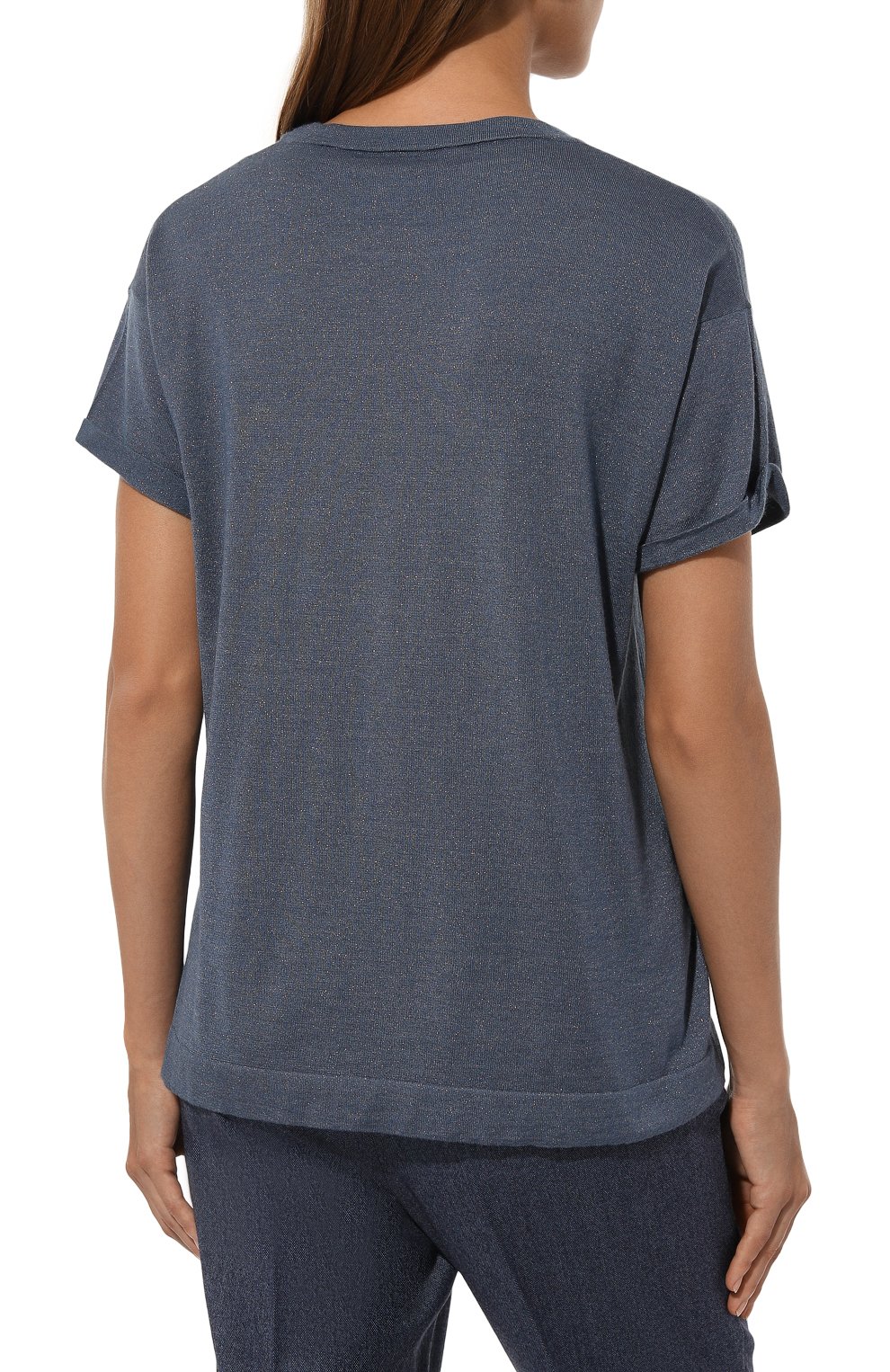 Пуловер из кашемира и шелка BRUNELLO CUCINELLI, арт. M4181BP189, фото 4