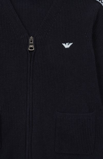 Кардиган из хлопка и шерсти EMPORIO ARMANI, арт. EB001685/AF27315, фото 3