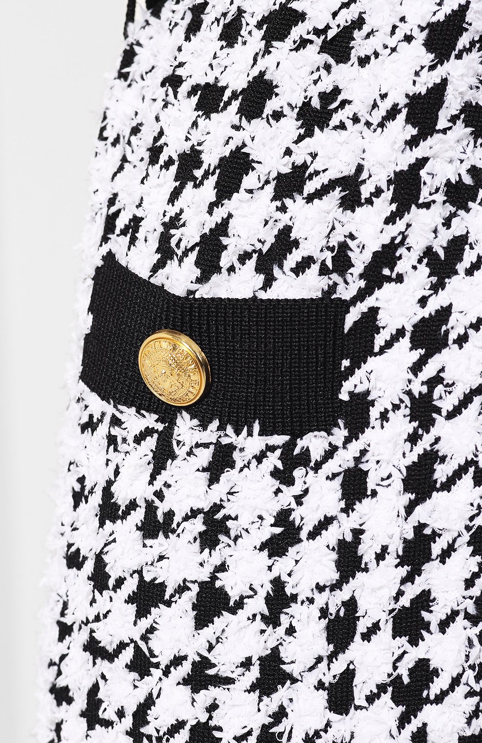 Кардиган с поясом BALMAIN черно-белого цвета по цене 358000 руб., арт. RF13448/K258, фото 5 Кардиган с поясом BALMAIN, арт. RF13448/K258, фото 5