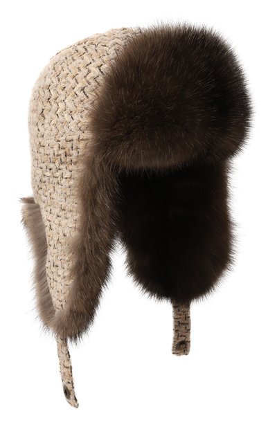 Шапка-ушанка из меха соболя BLACK SABLE, арт. BS-005F11/MG, фото 1