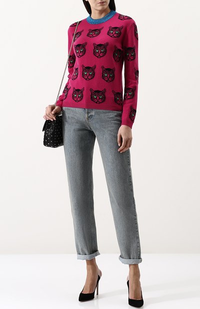 Пуловер из смеси шерсти и кашемира с круглым вырезом GUCCI, арт. 503896/X9P26, фото 2