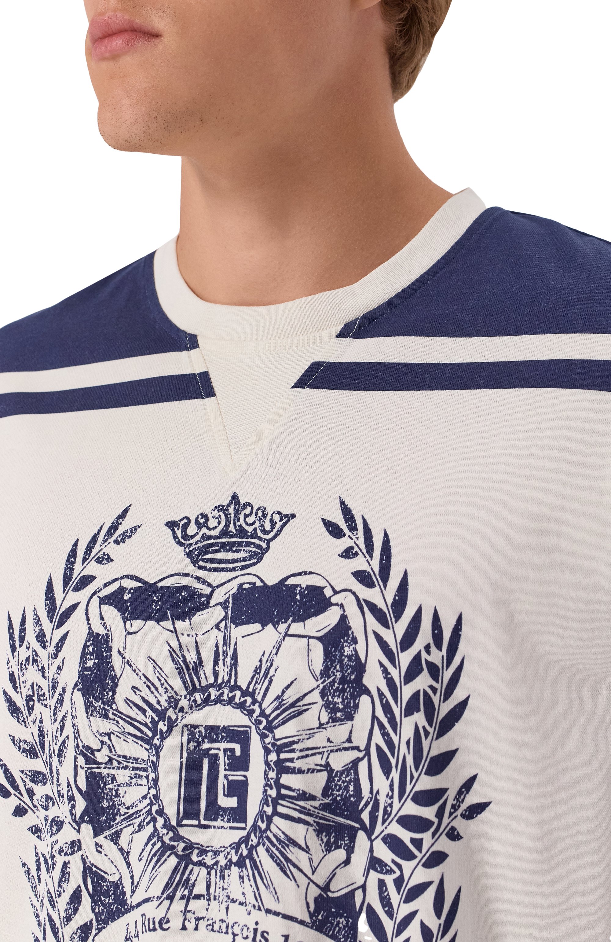 Хлопковая футболка BALMAIN, арт. FH1EG155/GE96, фото 5