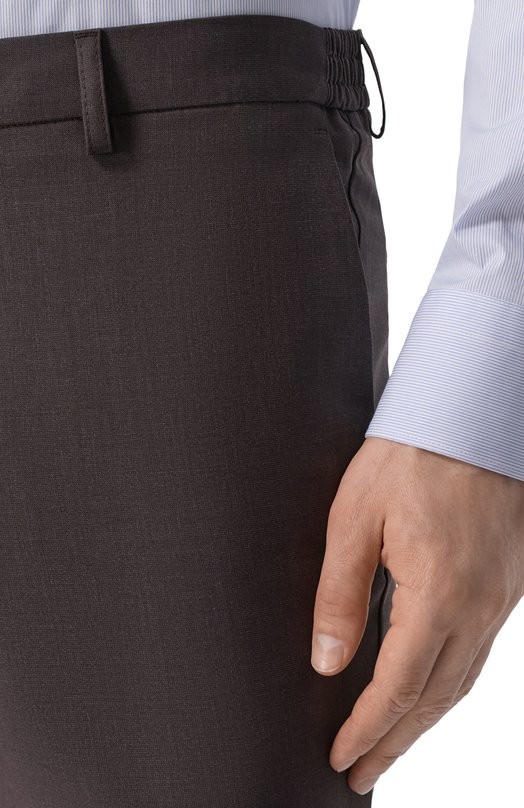 Шерстяные брюки Marco Pescarolo VENT0/5320 Коричневый  VENT0/5320 Фото 5