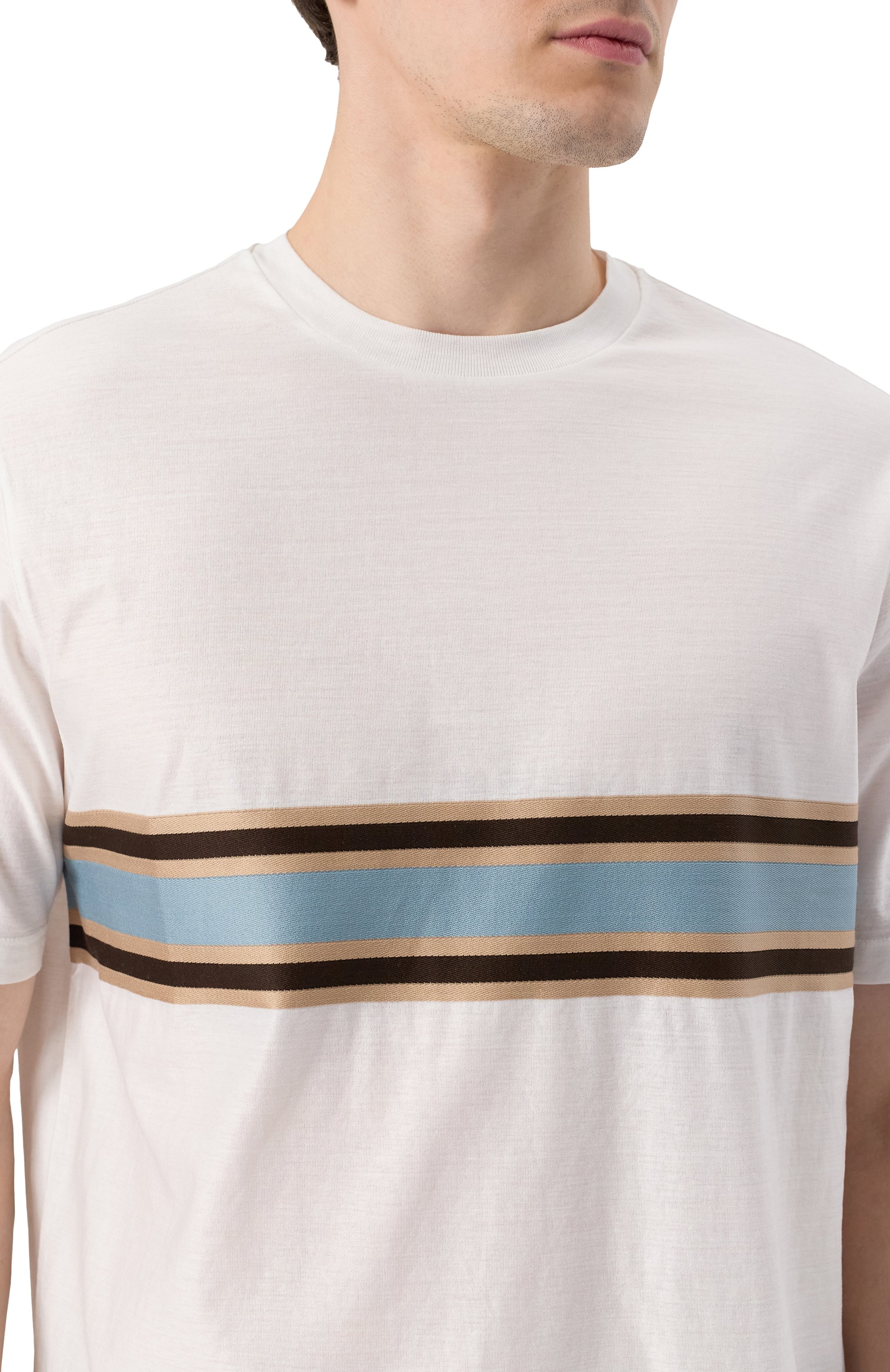 Хлопковая футболка CANALI, арт. T0876/MJ02252, фото 5