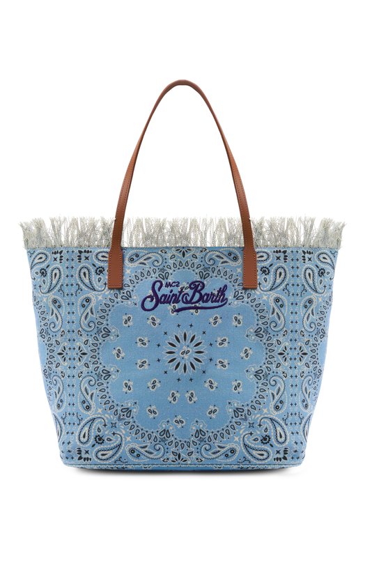 Сумка-тоут City large MC2 Saint Barth CBF0001-01749L/CITY BAG FRINGE Голубой CBF0001-01749L/CITY BAG FRINGE