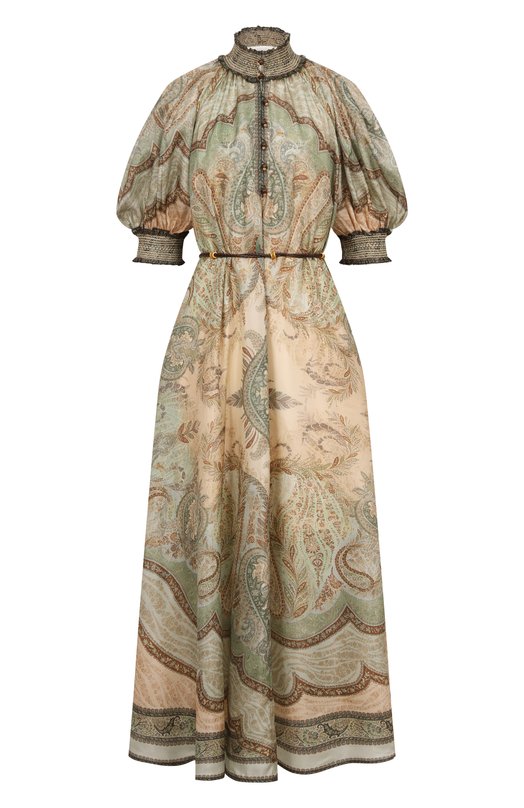 Шелковое платье Zimmermann 5581DRS262 Зелёный 5581DRS262