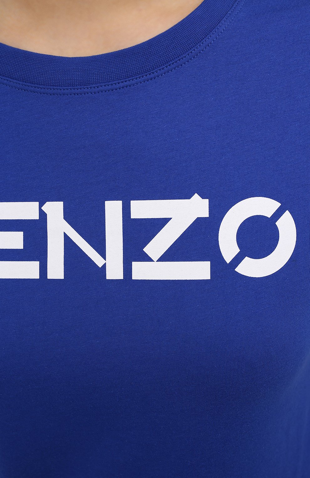 Хлопковая футболка KENZO синего цвета по цене 11500 руб., арт. FA62TS8414SJ, фото 5 Хлопковая футболка KENZO, арт. FA62TS8414SJ, фото 5