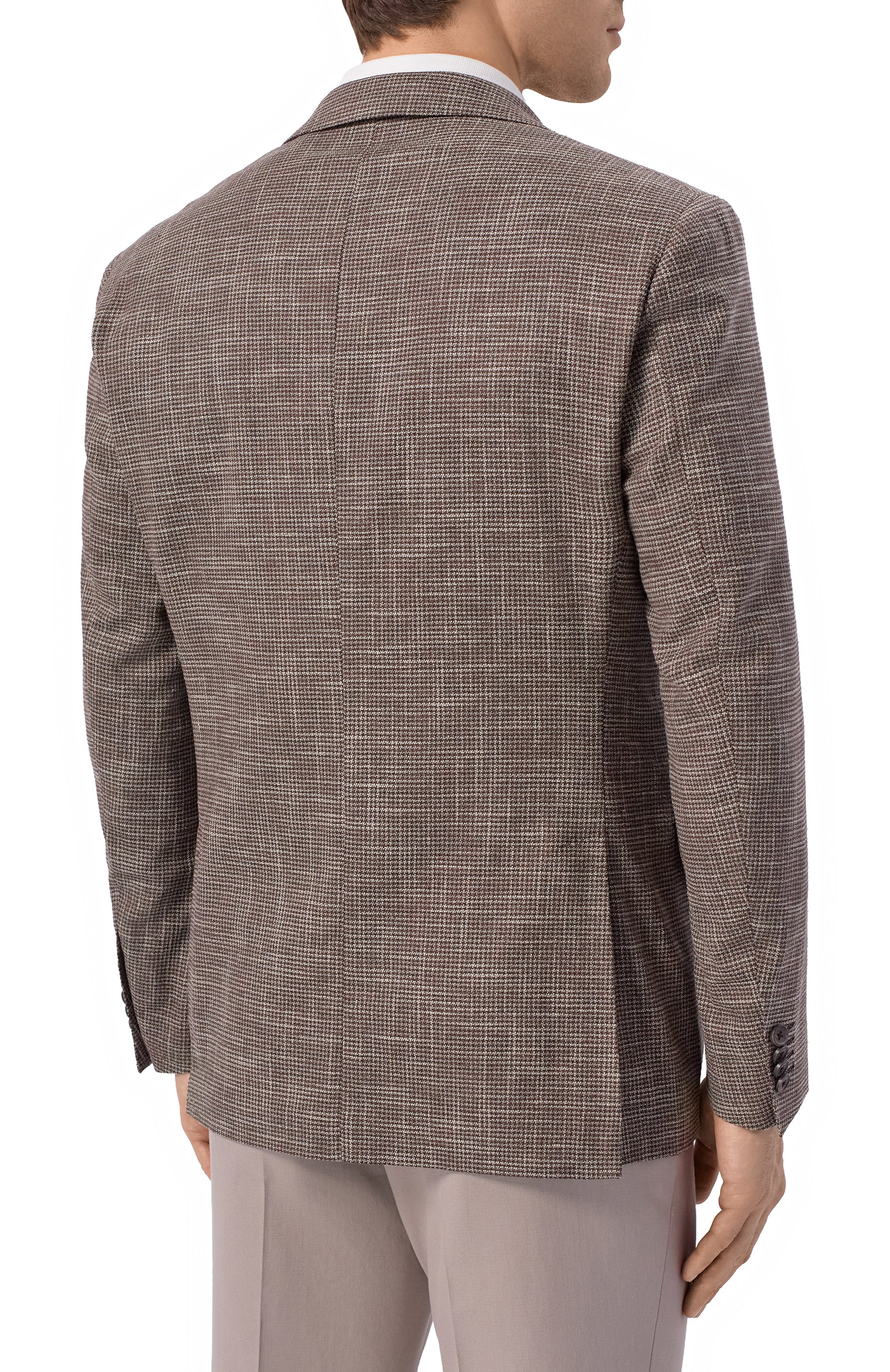 Пиджак из шерсти и шелка CORNELIANI коричневого цвета по цене 123000 руб., арт. 27X008/2716509, фото 4 Пиджак из шерсти и шелка CORNELIANI, арт. 27X008/2716509, фото 4