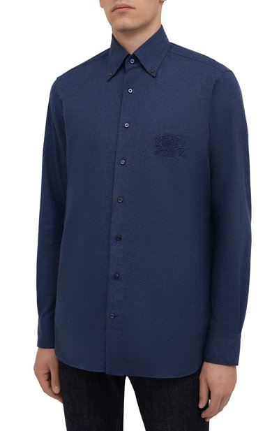 Хлопковая рубашка ZILLI, арт. MFW-45007-301082/U301082/180, фото 3