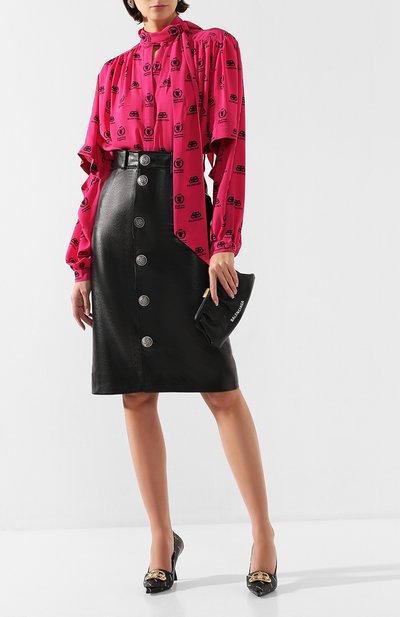 Кожаная юбка BALENCIAGA, арт. 606241/TFS03, фото 2