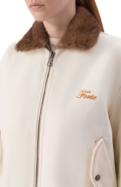 Джинсовый бомбер с отделкой из норки FORTE DEI MARMI COUTURE, арт. 25WF7350M, фото 5