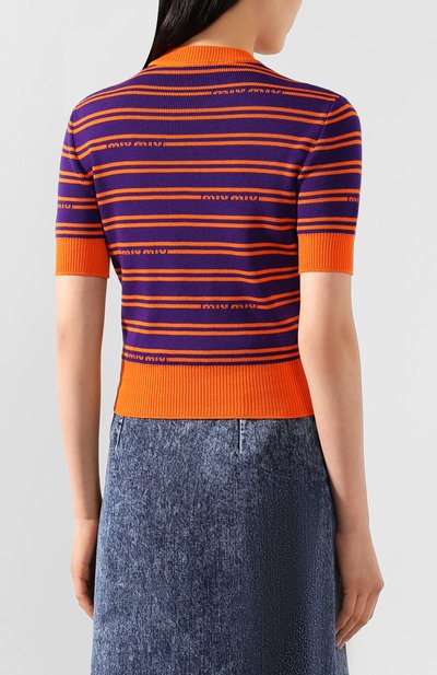 Шерстяной пуловер MIU MIU, арт. MML324-NOC-F0030, фото 4