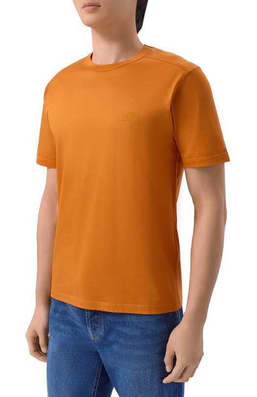 Хлопковая футболка Stefano Ricci MNH6105150/TE0001 Оранжевый  MNH6105150/TE0001 Фото 3