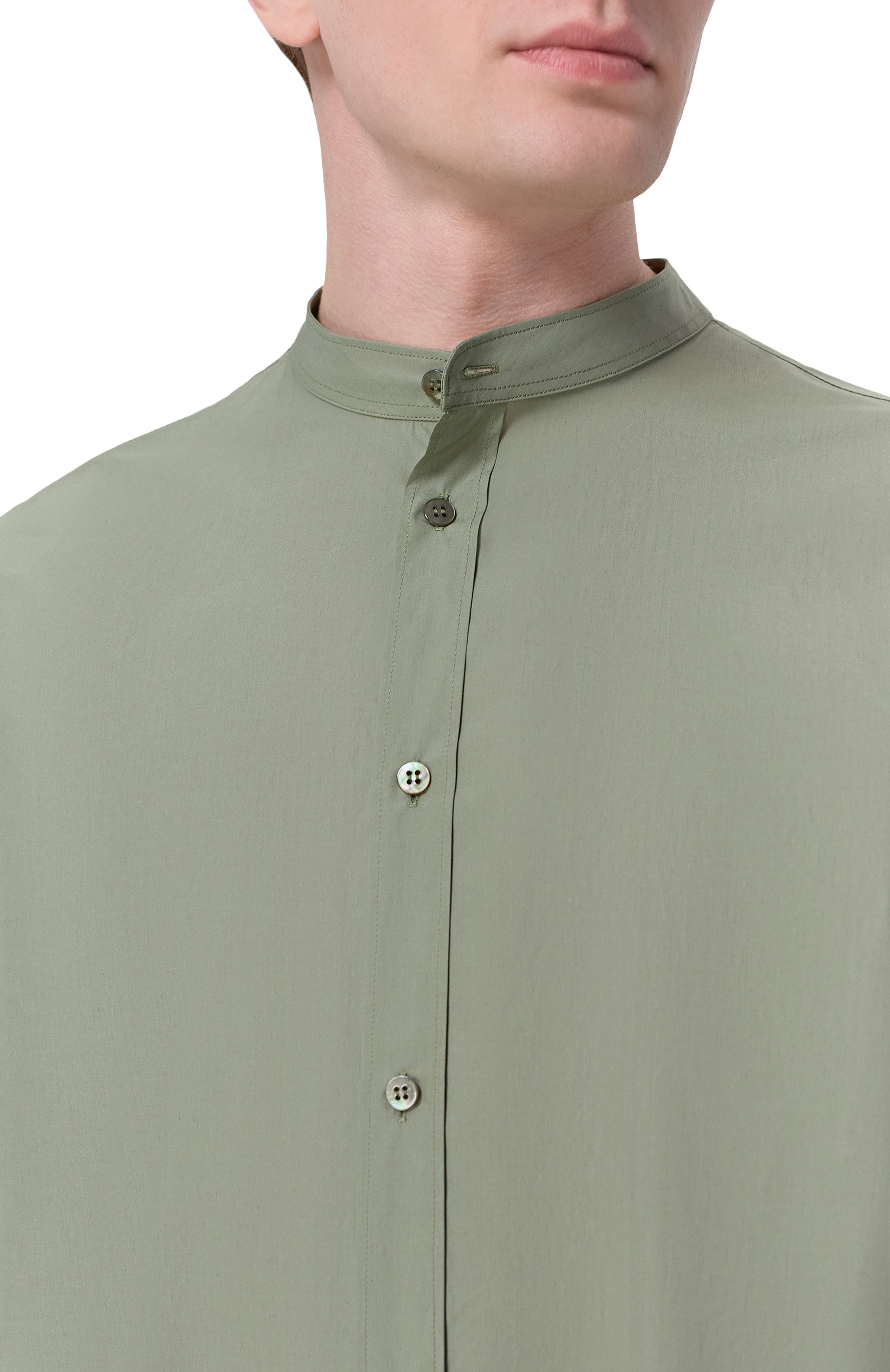 Хлопковая рубашка MVST хаки цвета по цене 89950 руб., арт. M26.2PM.B008/F080, фото 5 Хлопковая рубашка MVST, арт. M26.2PM.B008/F080, фото 5