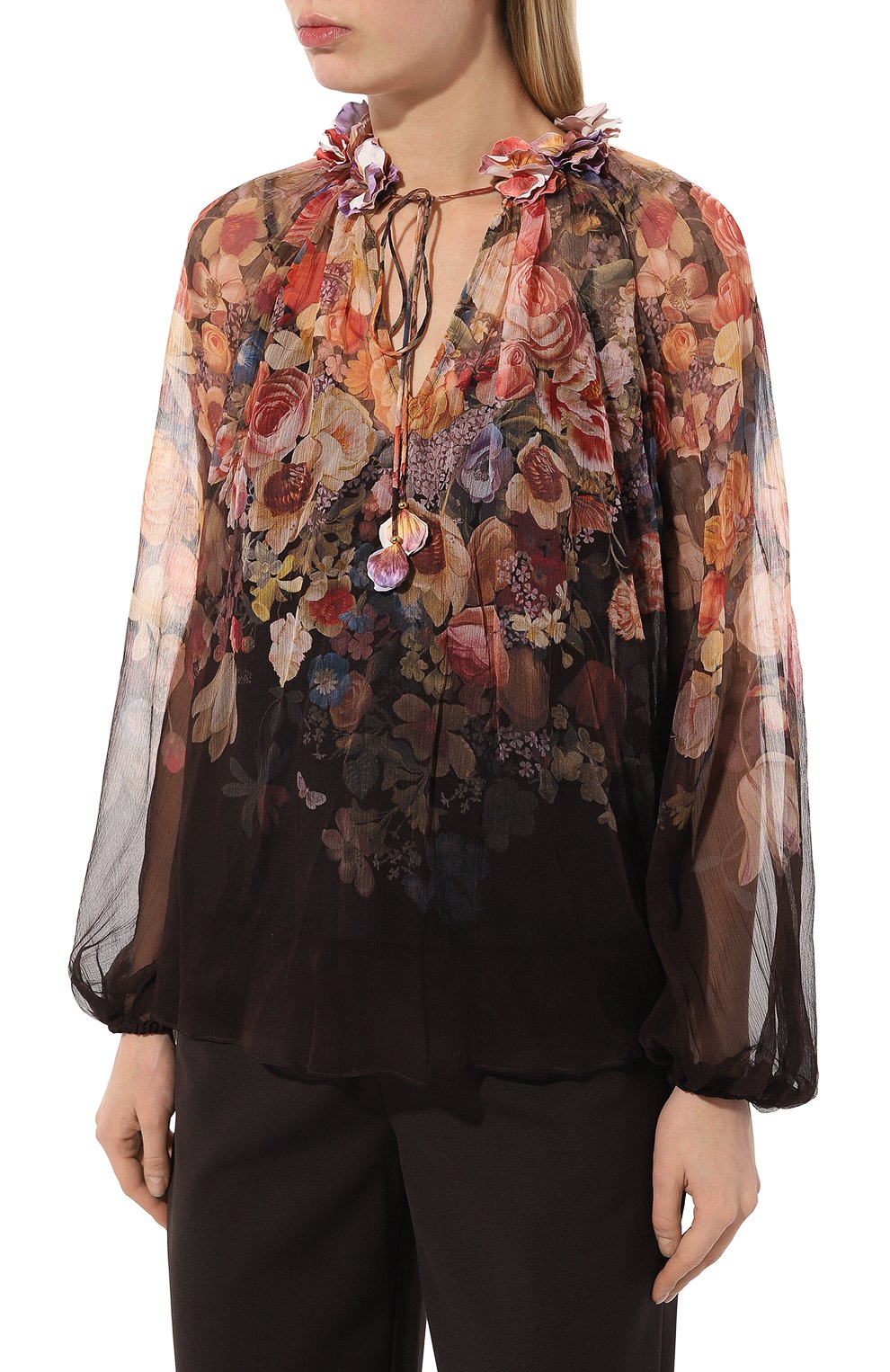 Шелковая блузка ZIMMERMANN, арт. 3825TF231, фото 3