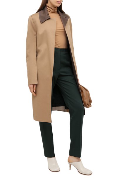Шерстяные брюки JIL SANDER зеленого цвета по цене 86800 руб., арт. JSPR301900-WR202500, фото 2 Шерстяные брюки JIL SANDER, арт. JSPR301900-WR202500, фото 2