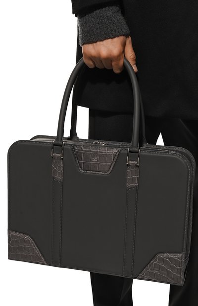 Сумка для ноутбука с отделкой из кожи крокодила joyce LERME, арт. Joyce croc, фото 2