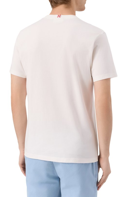 Хлопковая футболка MC2 Saint Barth STBM TSHIRT MAN/02248H Белый  STBM TSHIRT MAN/02248H Фото 4