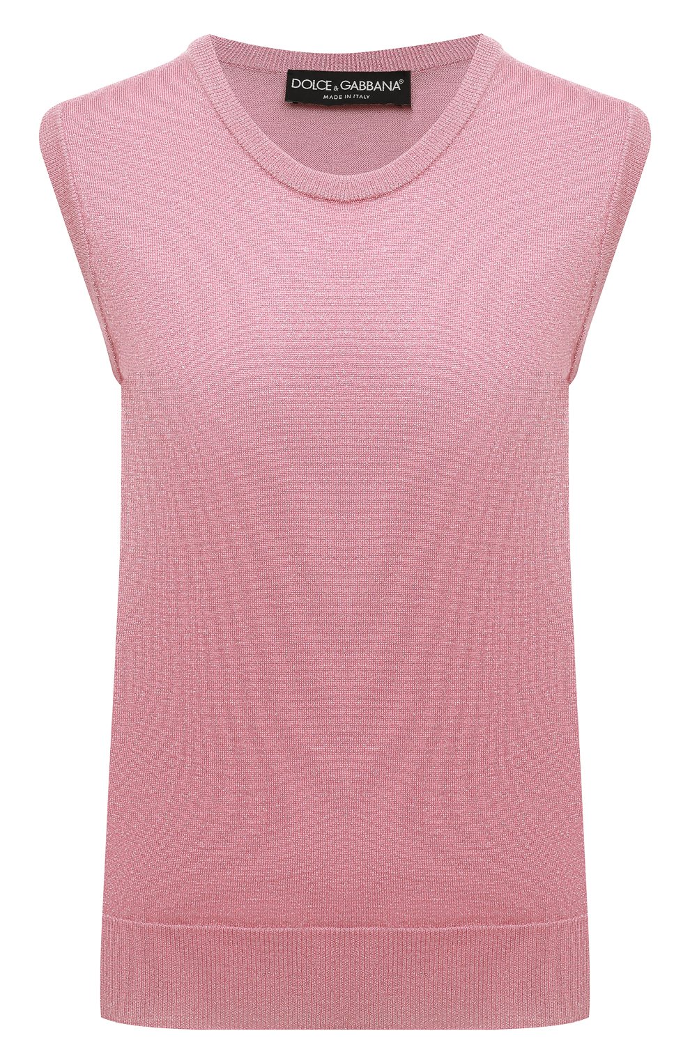 Топ из кашемира и вискозы DOLCE & GABBANA розового цвета по цене 74250 руб., арт. FX620T/JAMW4/0UTLET AW22-23, фото 1 Топ из кашемира и вискозы DOLCE & GABBANA, арт. FX620T/JAMW4/0UTLET AW22-23, фото 1