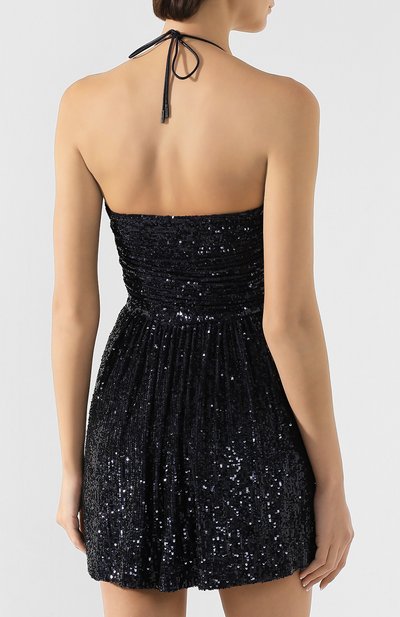 Платье SAINT LAURENT синего цвета по цене 195500 руб., арт. 614583/YB0K2, фото 4 Платье SAINT LAURENT, арт. 614583/YB0K2, фото 4