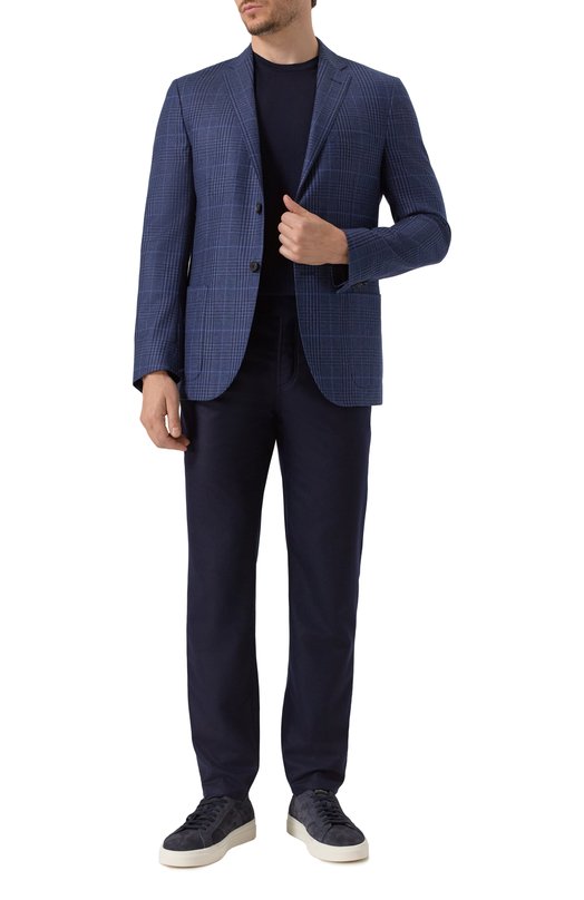 Шерстяной джемпер Corneliani 26M525-2625126 Синий  26M525-2625126 Фото 2