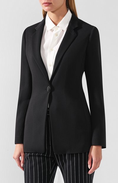 Приталенный однотонный жакет на одной пуговице GIORGIO ARMANI, арт. 8WHGG01R/T00A6, фото 3