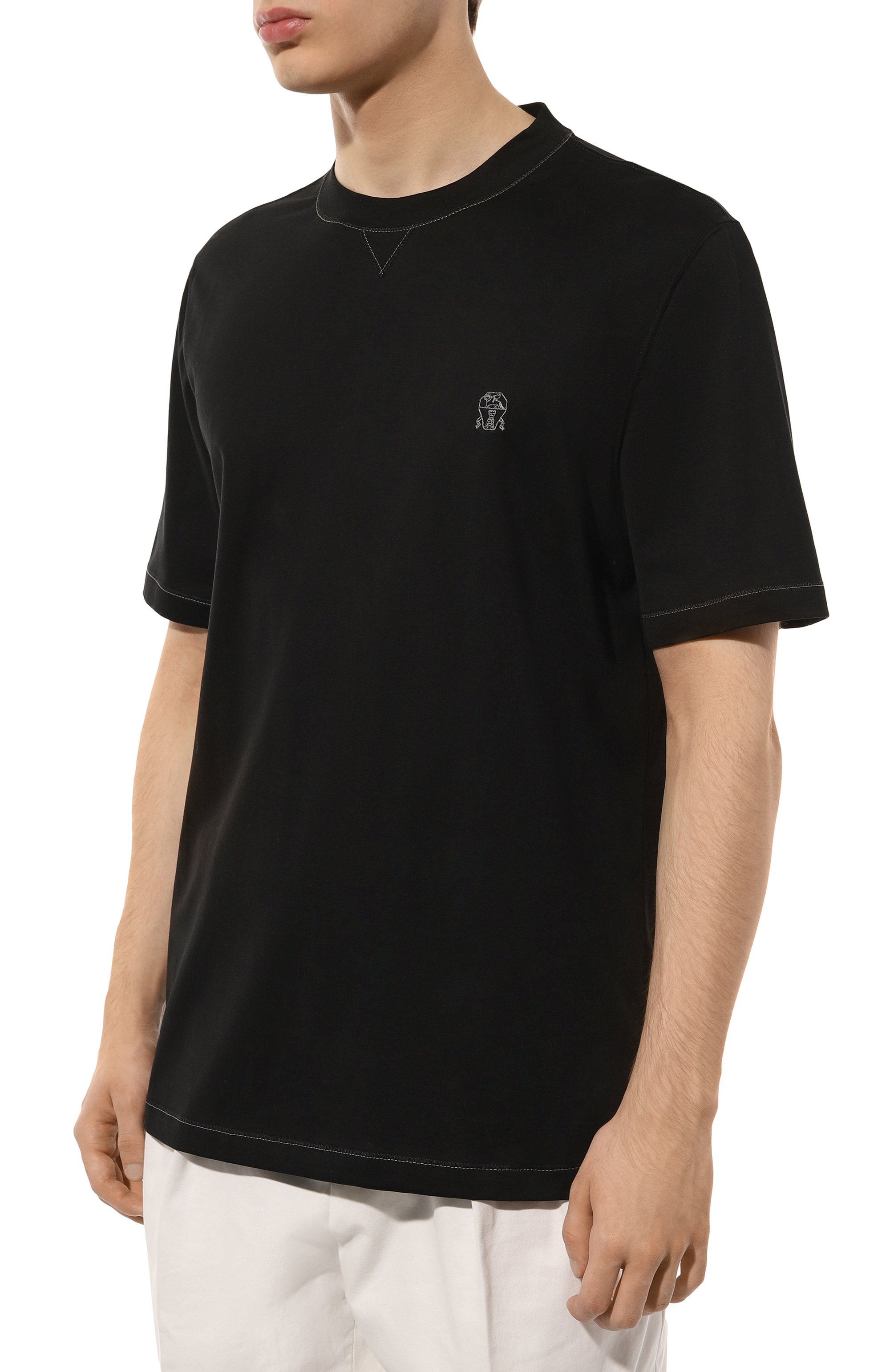 Хлопковая футболка BRUNELLO CUCINELLI, арт. M0B131328G, фото 3